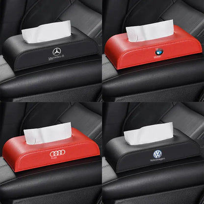 Car Tissue Box with Premium Leather Design