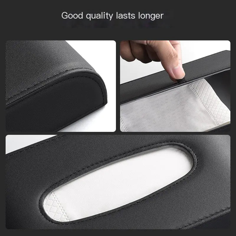 Car Tissue Box with Premium Leather Design